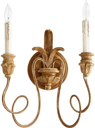 Salento Double Wall Sconce in French Umber.
